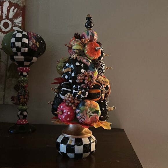 Large Designer inspired Checked Pumpkin - Picture 9 of 11